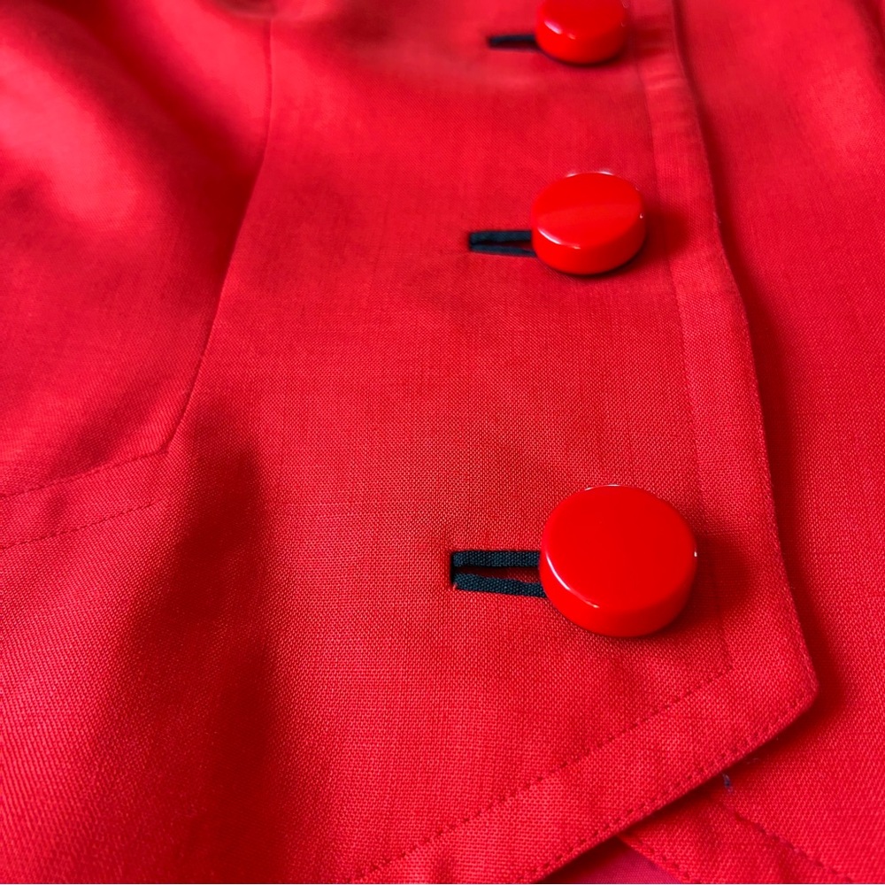 Vintage Ann Lawrence Red Tailored Blazer - Picture 12 of 16